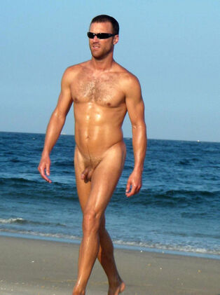 ambling nude on the beach